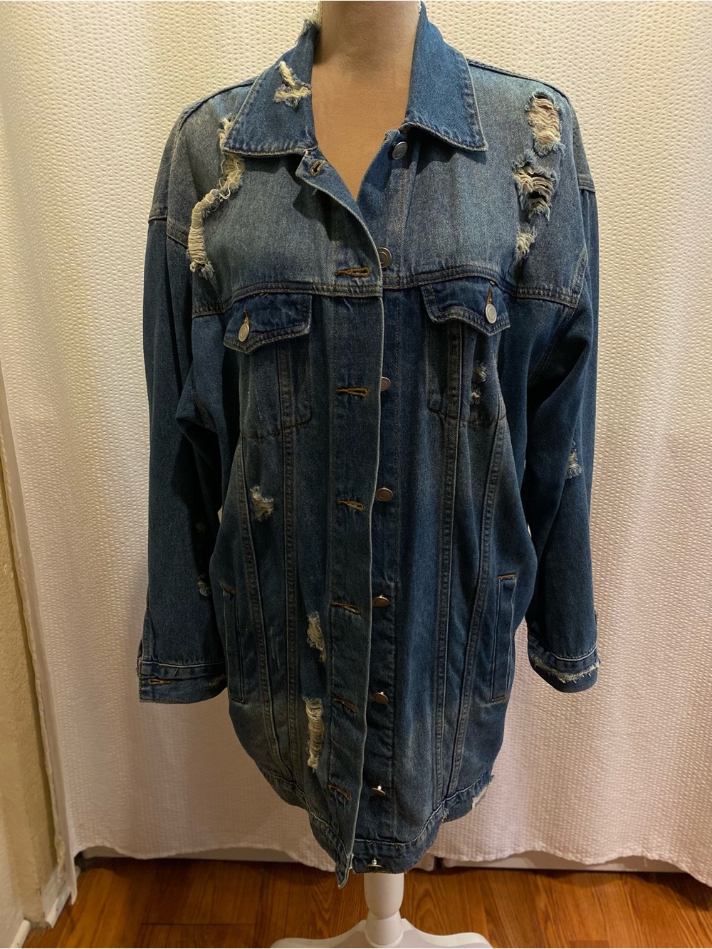 Insane Gene Distressed Oversized Denim Jacket